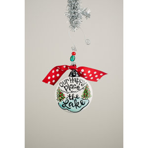 Our Happy Place the Lake Puff Ball Ornament
