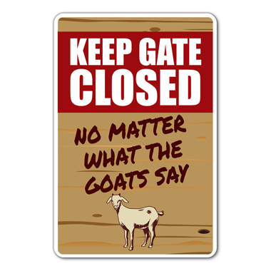 Beware Of Attack Goat Rustic Sign SignMission Classic Plaque Decoration 