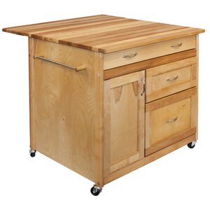 Kitchen Island with Butcher Block Top