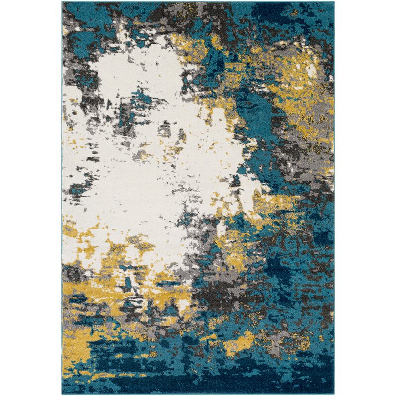 Shuff Aqua/Bright Blue Area Rug & Reviews | AllModern