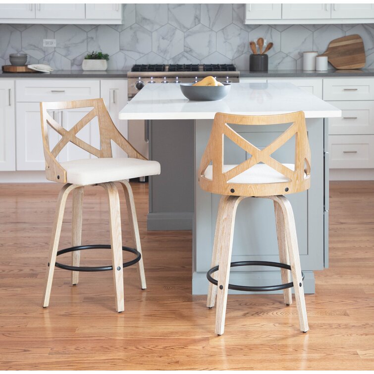 Corrigan Studio® Dannie Swivel 25.5'' Counter Stool & Reviews | Wayfair