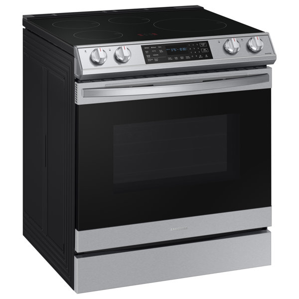 induction slide in double oven range