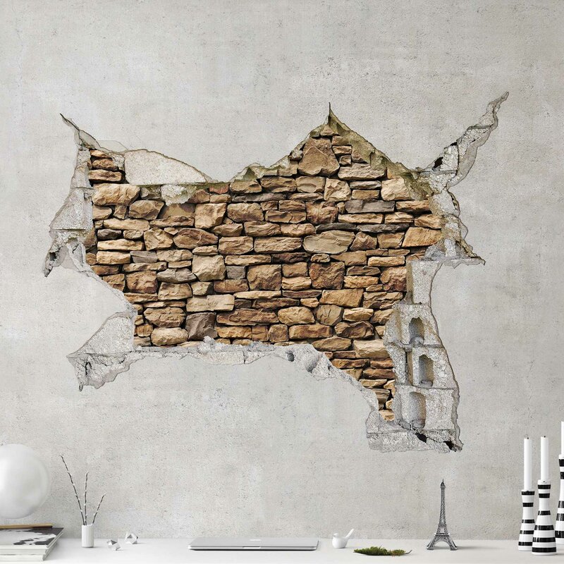 East Urban Home Wandtattoo Amerikanische Steinwand Wayfair De