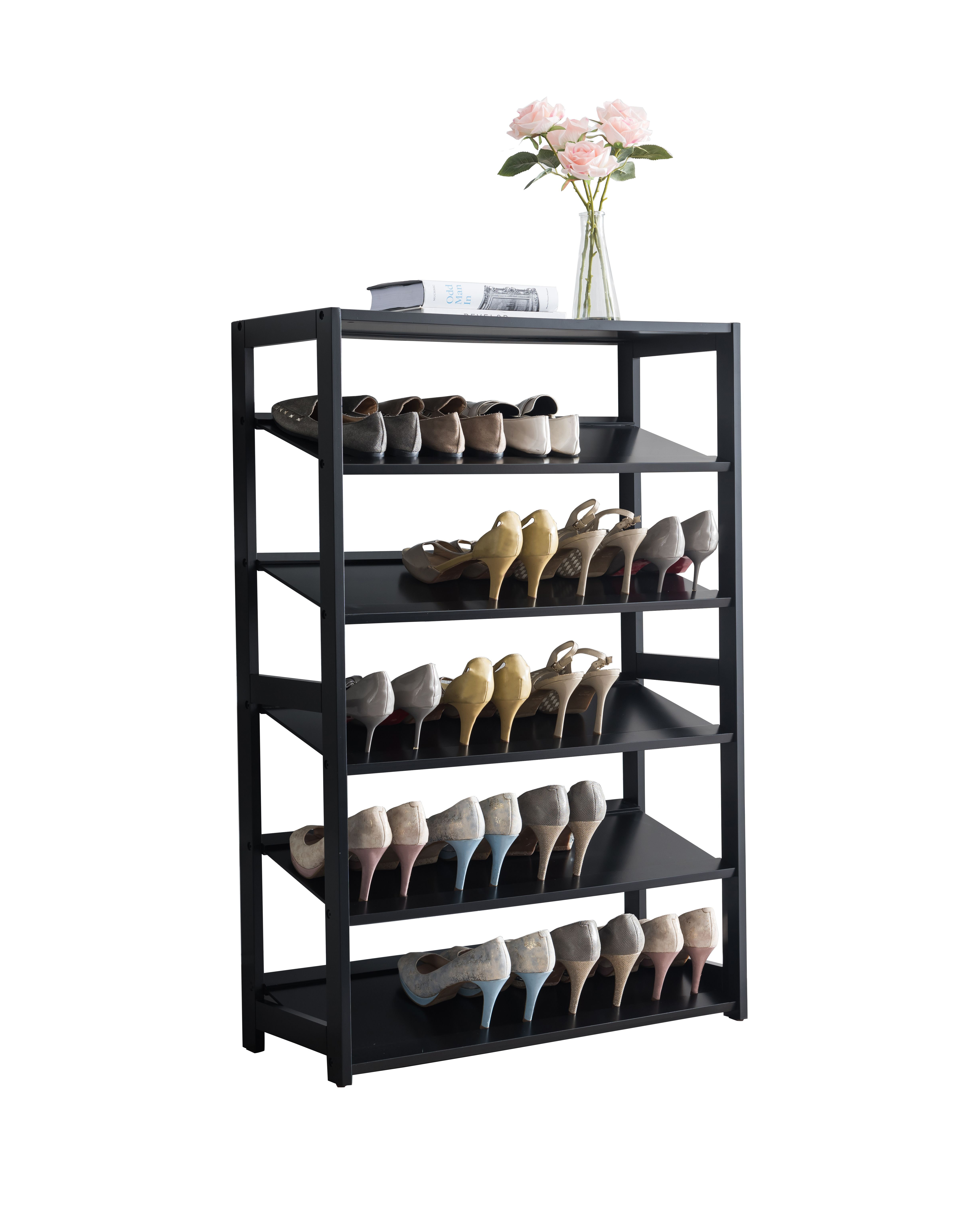 room essentials expandable shoe rack on Ebern Designs 24 Pair Shoe Rack Reviews Wayfair