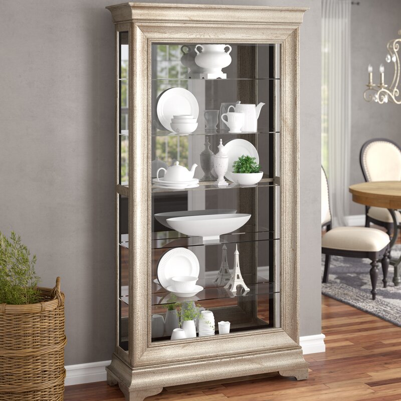 One Allium Way Port Pirie Lyon Lighted Curio Cabinet Reviews