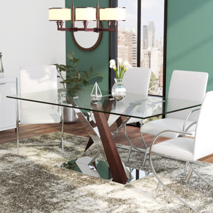 glass kitchen & dining tables you'll love | wayfair glass kitchen & dining tables you'll love | wayfair