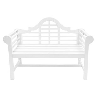 White Outdoor Benches You Ll Love Wayfair Alfon Wood Garden Bench