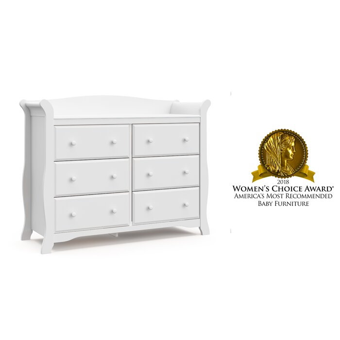 Furniture Espresso Storkcraft Avalon 6 Drawer Double Dresser Baby