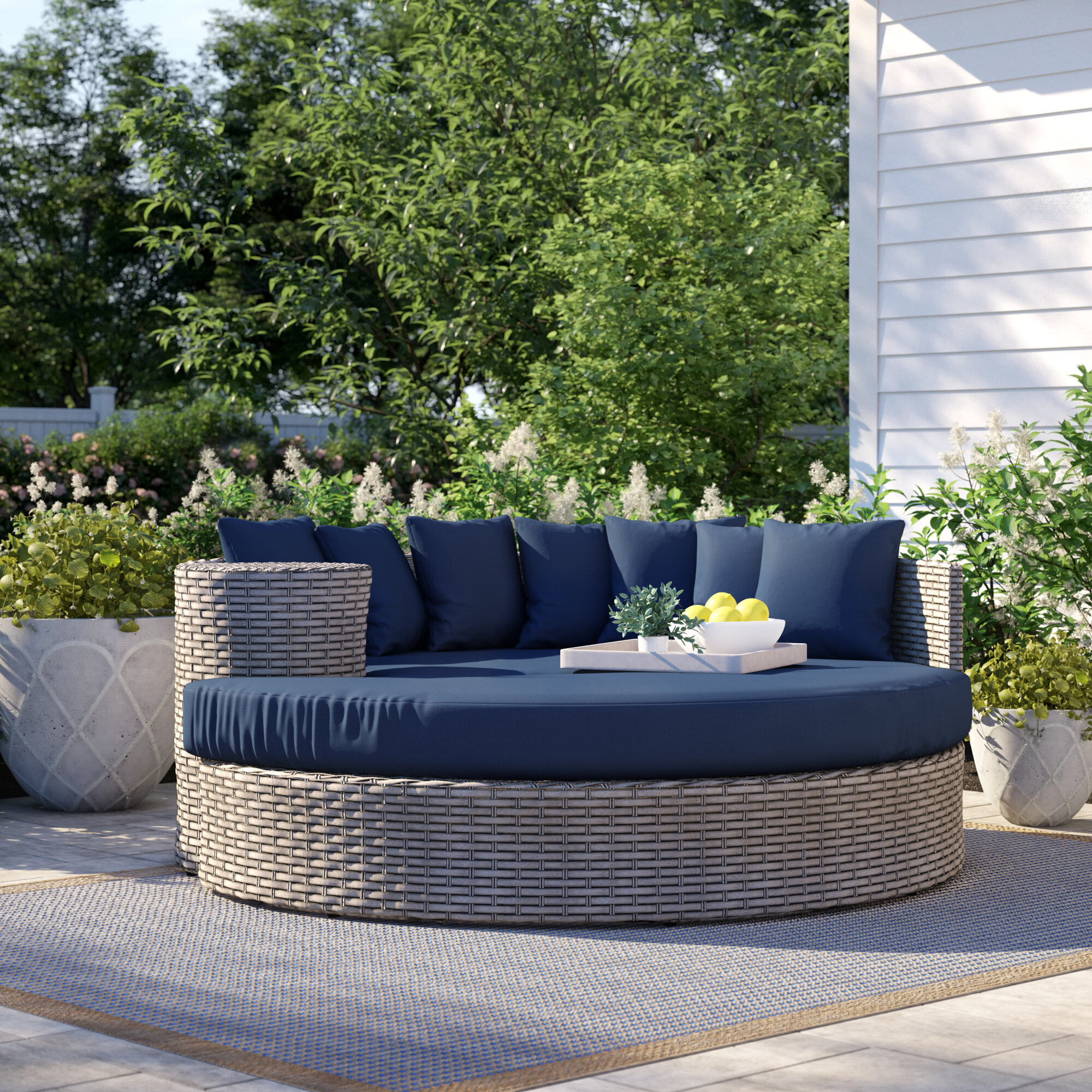 Sol 72 Outdoor Theodora Patio Daybed With Cushions Reviews Wayfair