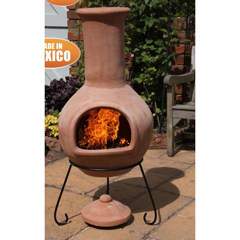 Gardeco Colima Clay Wood Burning Chiminea | Wayfair