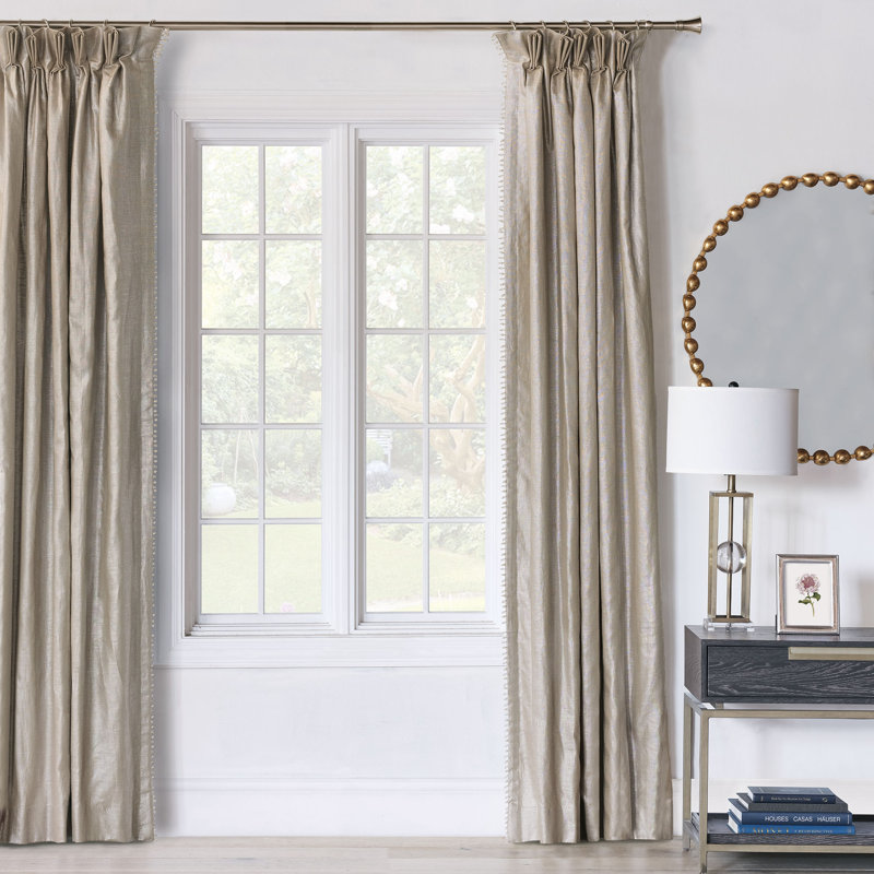 Eastern Accents Isolde Solid Room Darkening Pinch Pleat Single Curtain Panel Wayfair