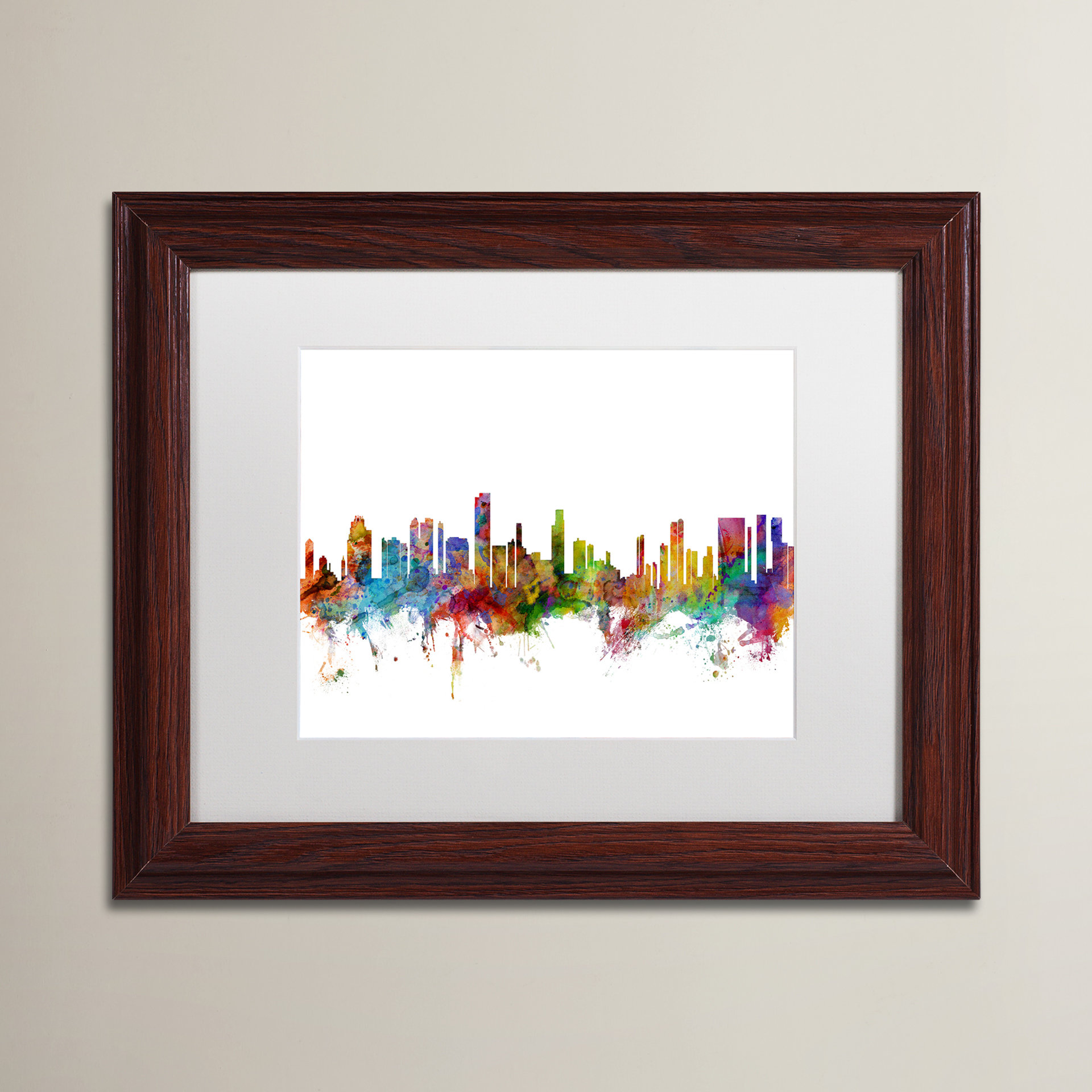 Ivy Bronx Honolulu Hawaii Skyline by Michael Tompsett Picture Frame