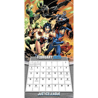 Trends International 2020 The Justice League Calendar Wall Decor