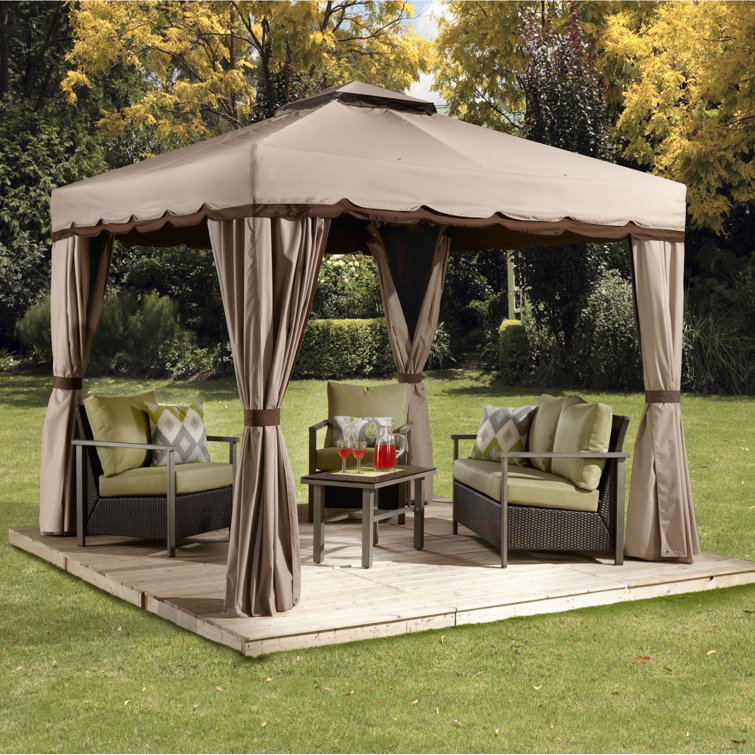 Arlmont Co Wimborne 12 Ft W X 10 Ft D Metal Patio Gazebo Wayfair