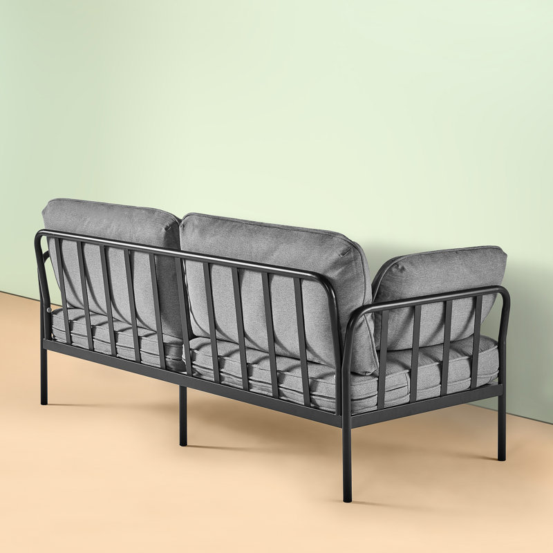 Winston Porter Woolhorpe Upholstered Steel Framed 72 24 Flared