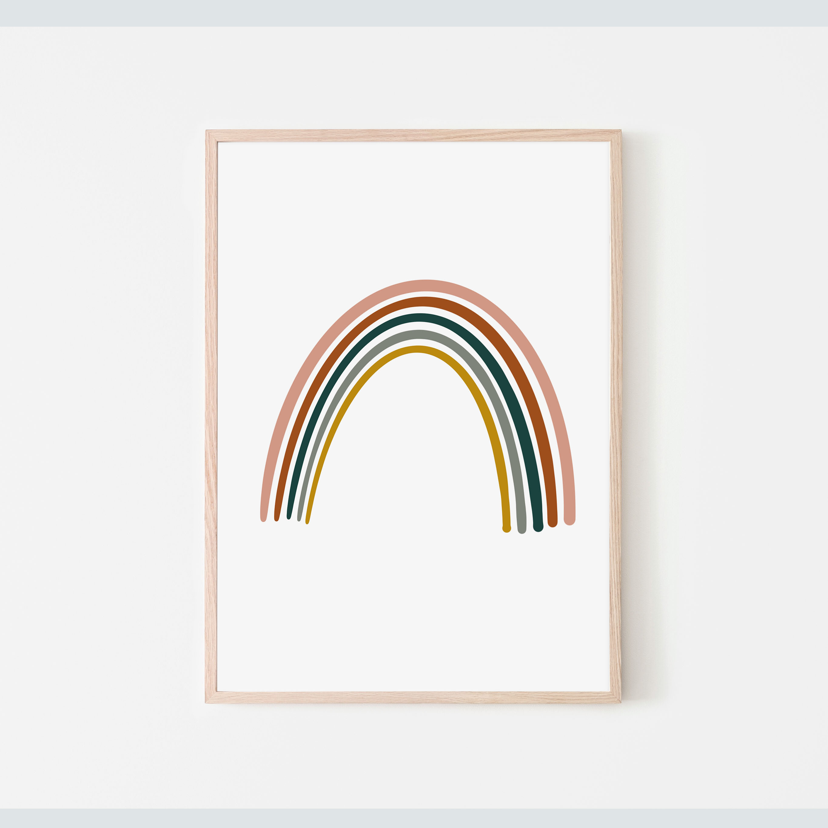 Latitude Run® Retro Girls Rainbow - Unframed Drawing Print | Wayfair