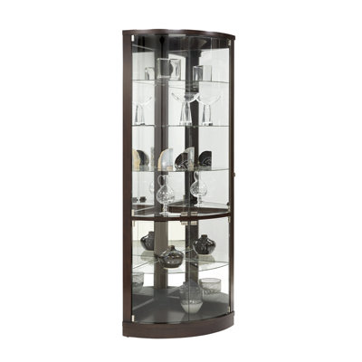 Mayfield Lighted Corner Curio Cabinet Reviews Allmodern