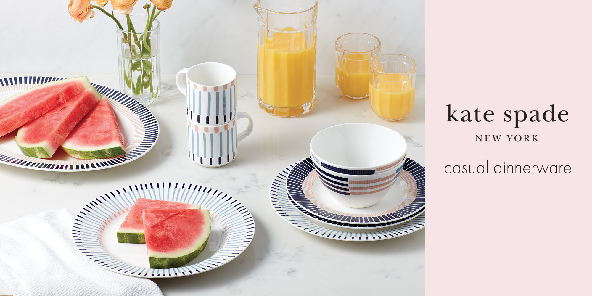 kate spade new york Brook Lane 16 Piece Dinnerware Set, Service for 4