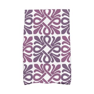 purple patterned bath towels