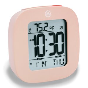 Compact Alarm Clock with Temperature and Date