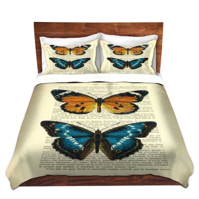 Monarch Butterflies Duvet Cover Set East Urban Home Size 1 King