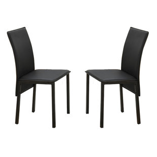 Go to store & view more images Poundex Bobkona Limbra Parsons Chair (Set of 2)