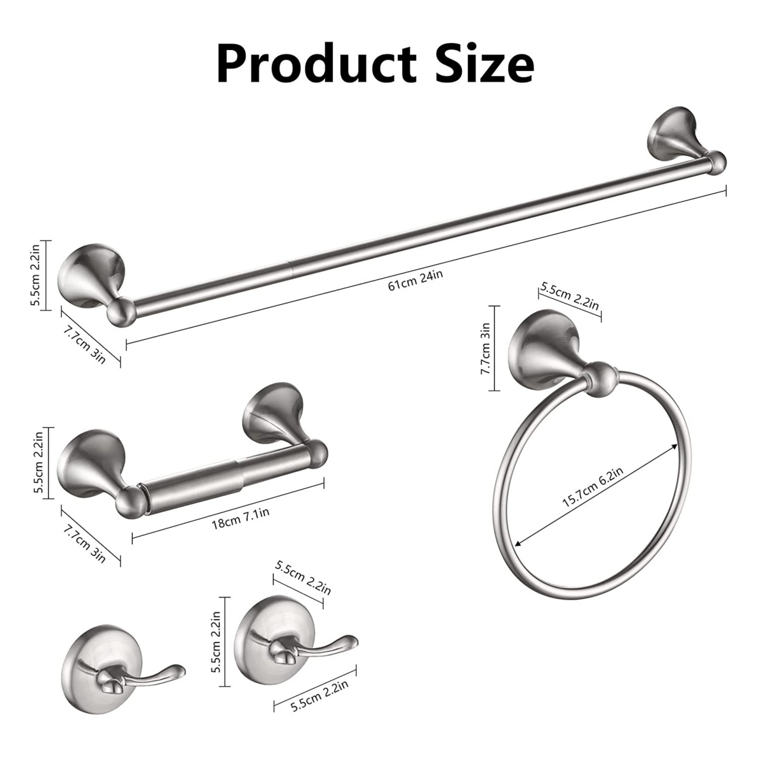 NIERBO 5 Piece Bathroom Hardware Set Wayfair