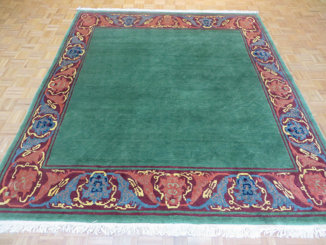 Bloomsbury Market One Of A Kind Padang Sidempuan Tufenkian Hand One Of A Kind Padang Sidempuan Tufenkian Hand Knotted Wool Green Area