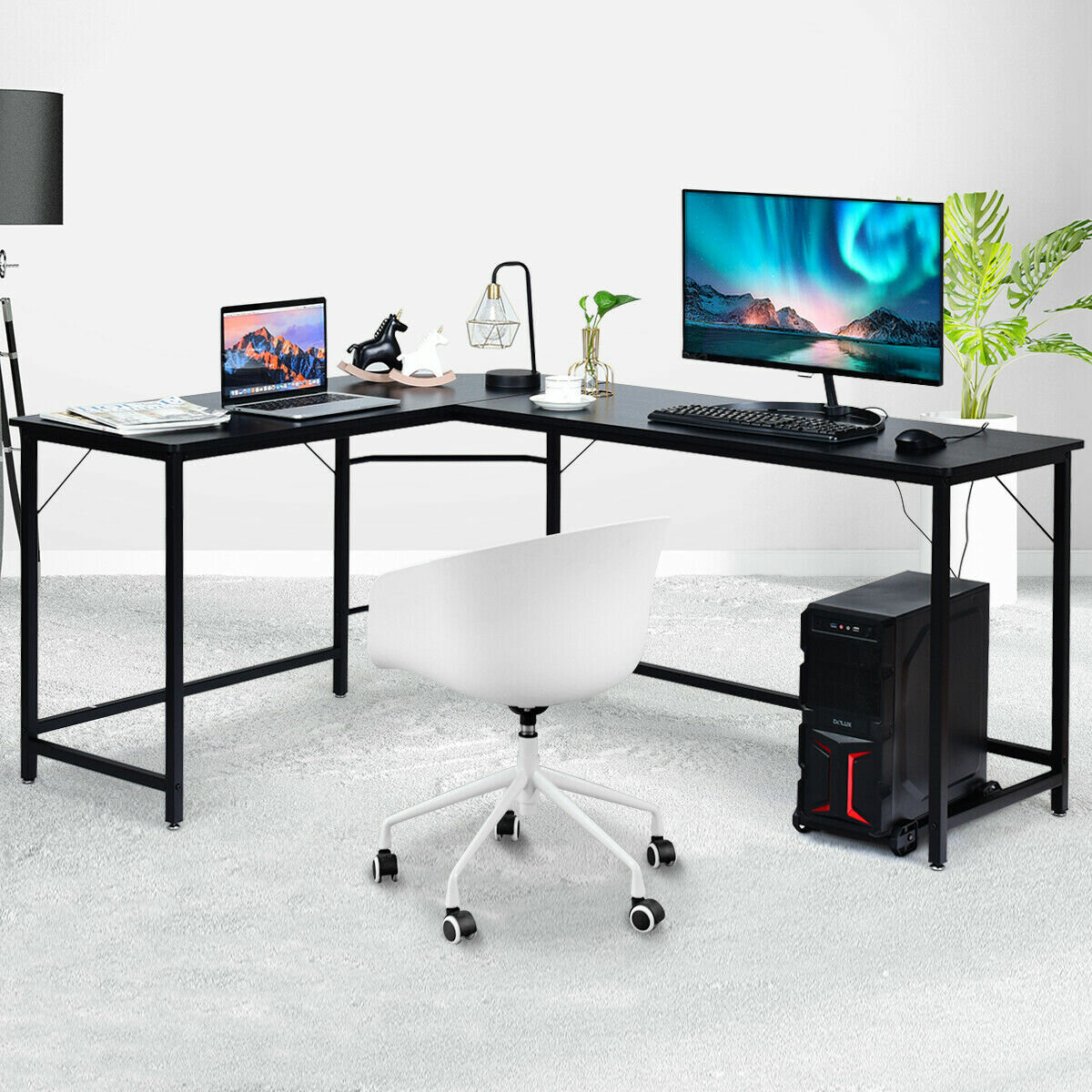 Ebern Designs Jiyeon L Shape Desk Reviews Wayfair
