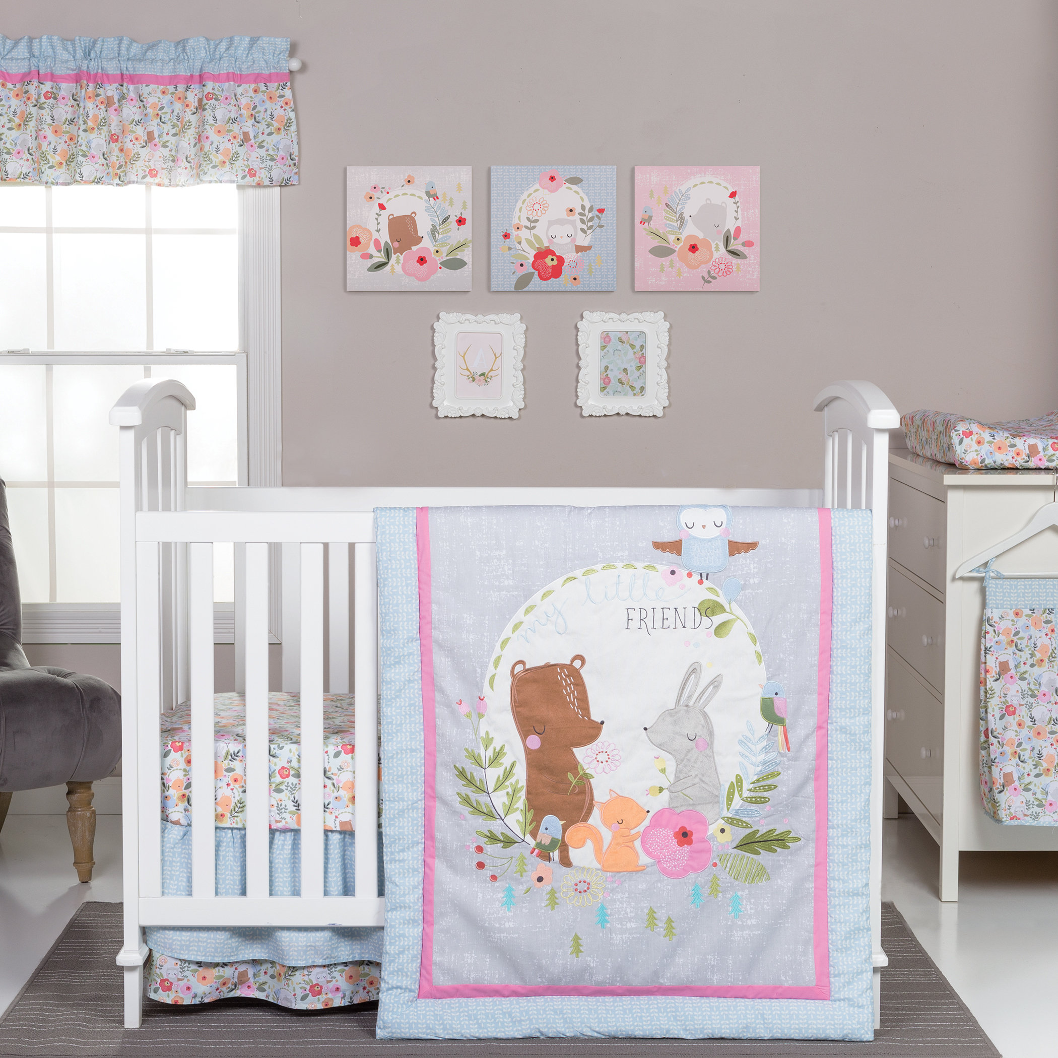 floral cot set