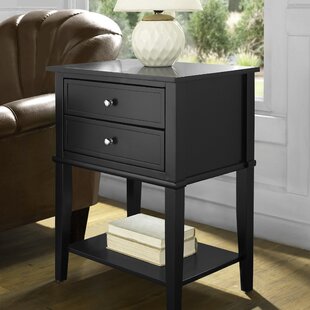 end tables with drawers and shelf