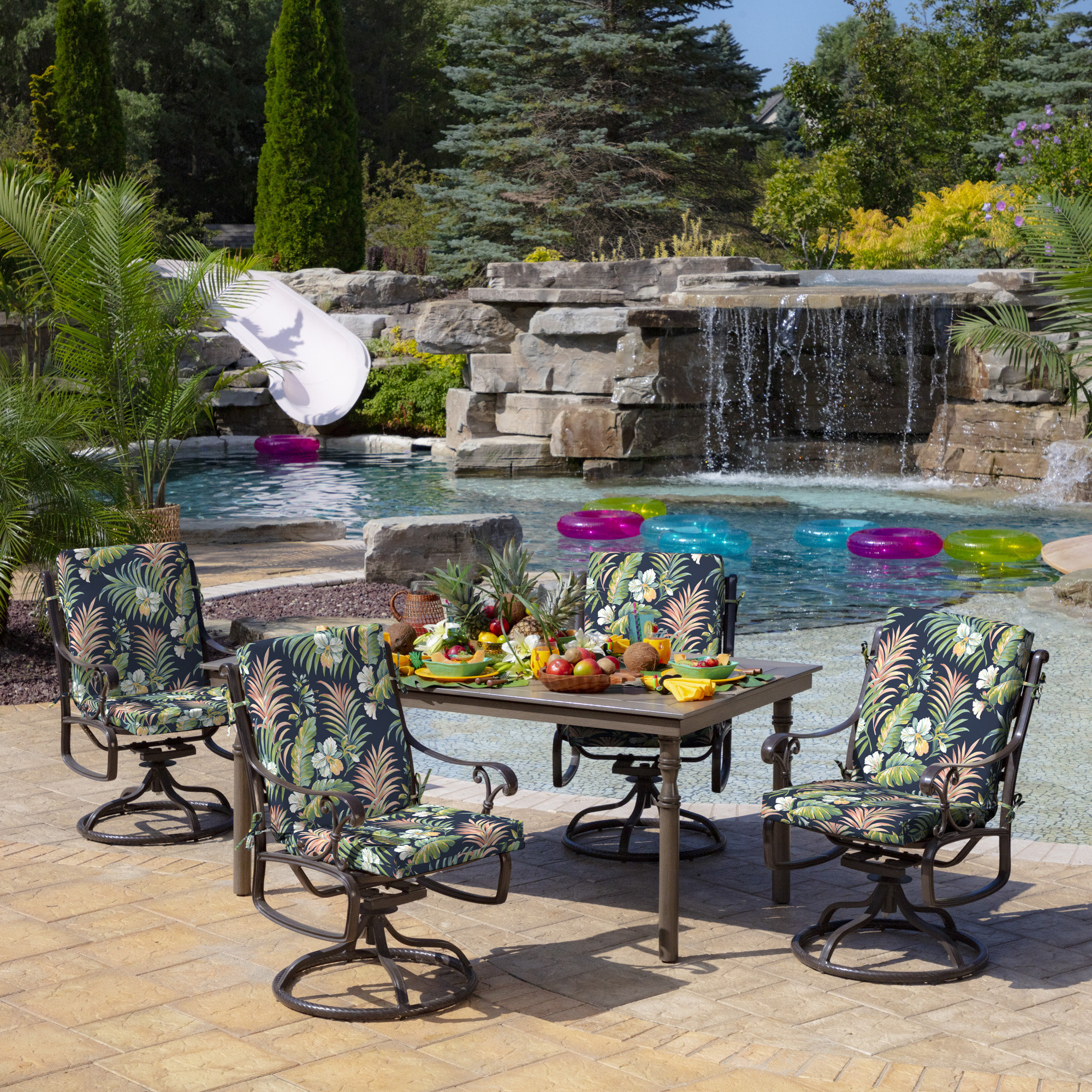 tropical patio chair cushions