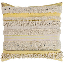 yellow textured pillow