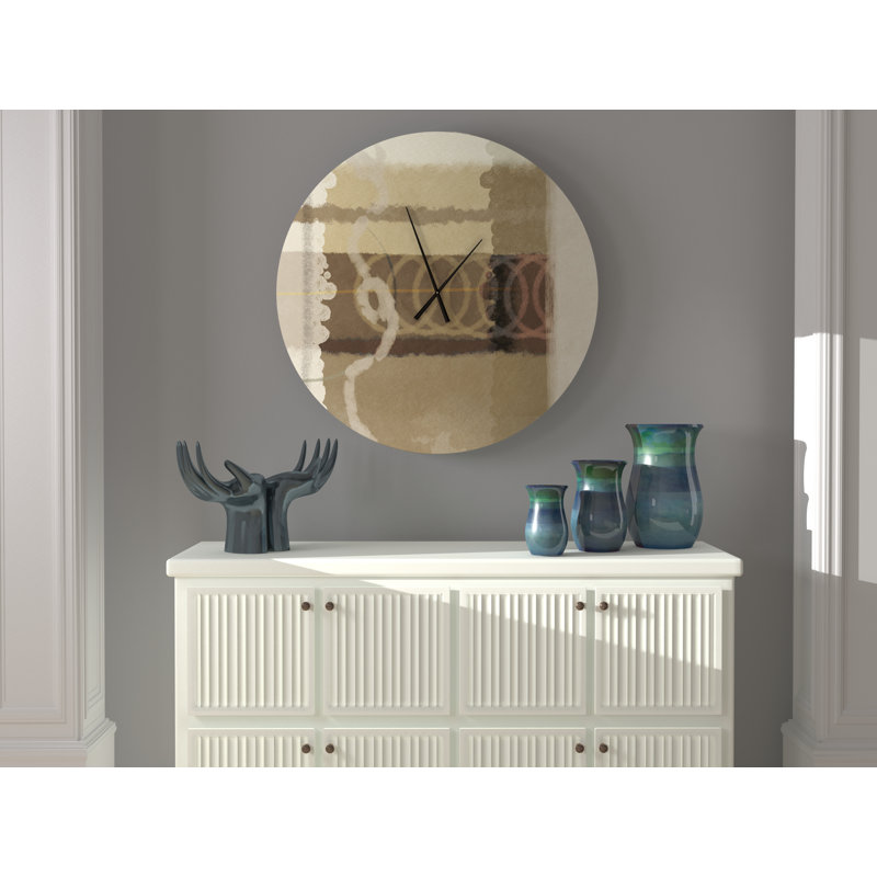 Latitude Run Whopping Sensible Abstract Metal Wall Clock Wayfair