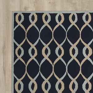 LaGuardia Hand-Tufted Navy Area Rug