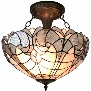 Tiffany 2-Light Semi Flush Mount