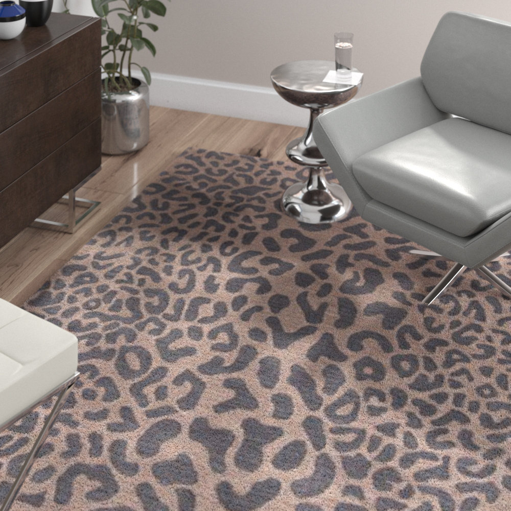 Wade Logan Macias Handmade Gray Animal Print Area Rug Reviews Wade Logan Macias Handmade Gray Animal Print Area Rug Reviews Wayfair