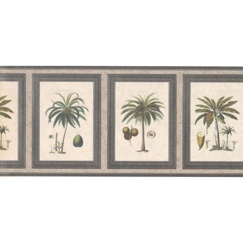 Bay Isle Home Hinson Palm Tree 15 L X 9 W Wallpaper Border Wayfair