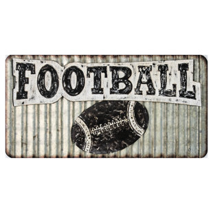 Vintage Football Decor Wayfair Corrugated Metal Football Wall Décor