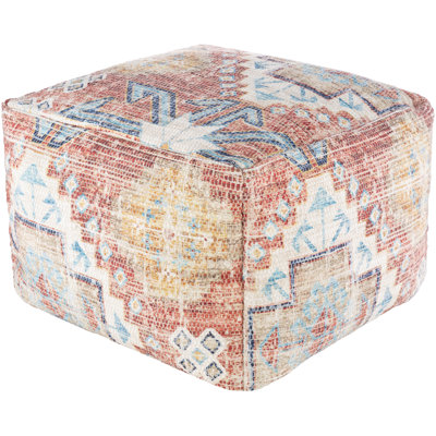 Goodwin 20" Wide Rectangle Abstract Pouf Ottoman