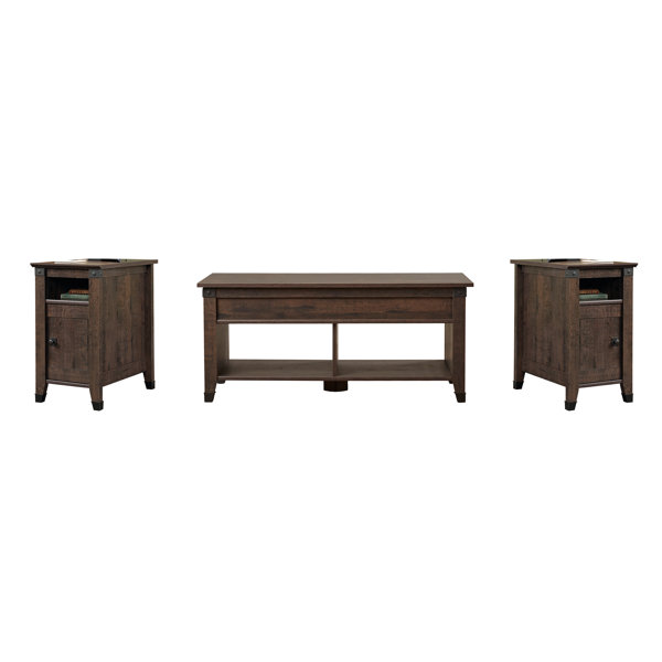Chantrell 3 Piece Coffee Table Set Color Coffee Oak B000409967 1624594715 Tradewins Furniture