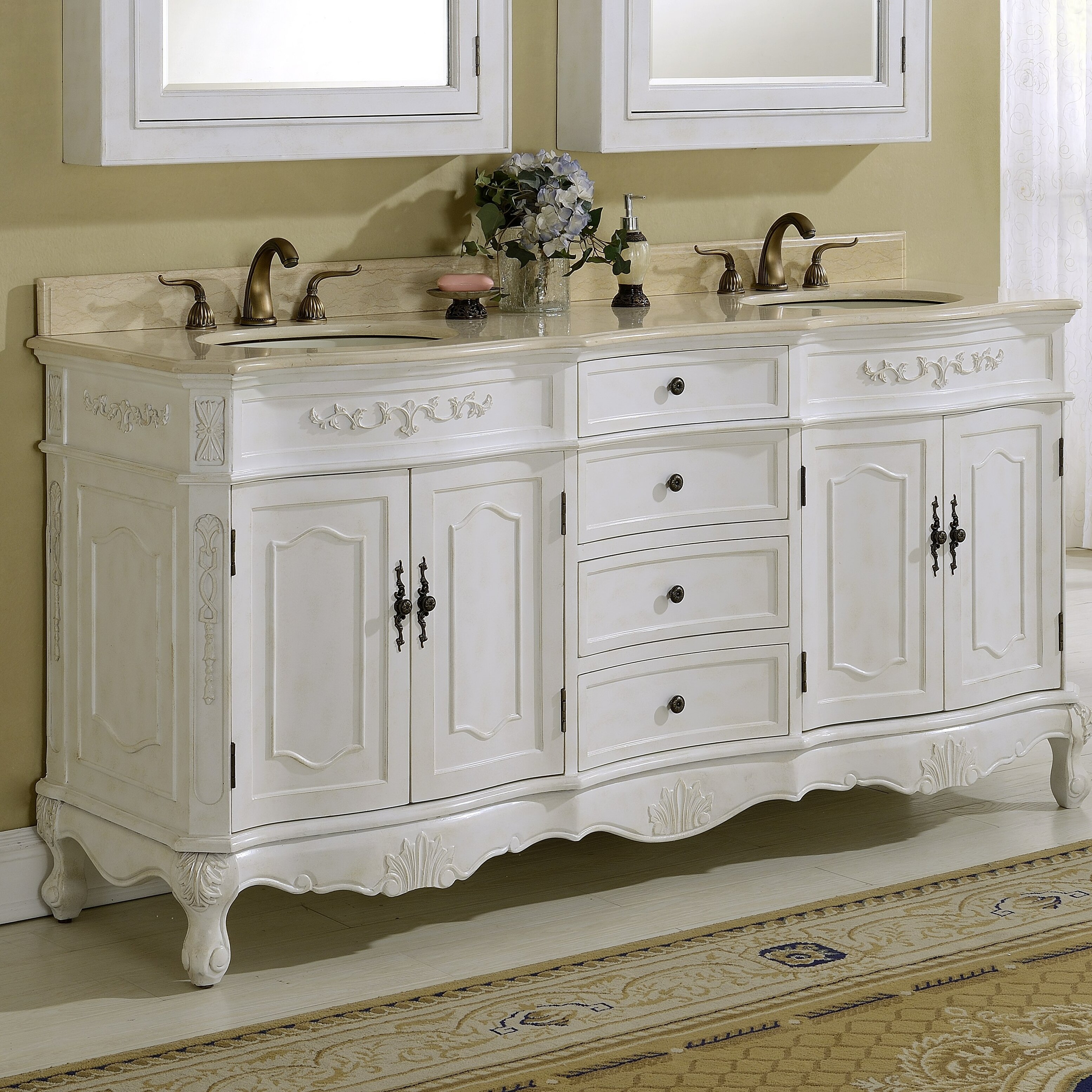 Astoria Grand Isadora 72 Double Bathroom Vanity Reviews Wayfair