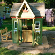 backyard discovery victorian inn cedar playhouse