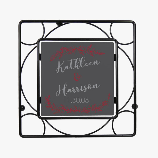 Personalized Couples Iron Trivet