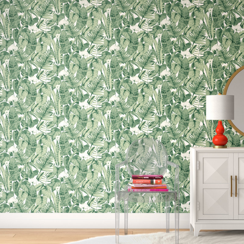 Mercer41 Genevieve Tropical Jungle 33 L X 20 5 W Peel And Stick Wallpaper Roll Reviews Wayfair