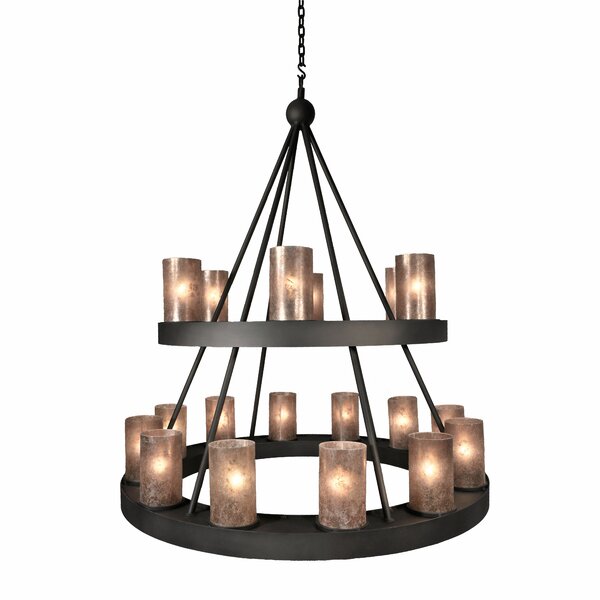 3 tier wagon wheel chandelier