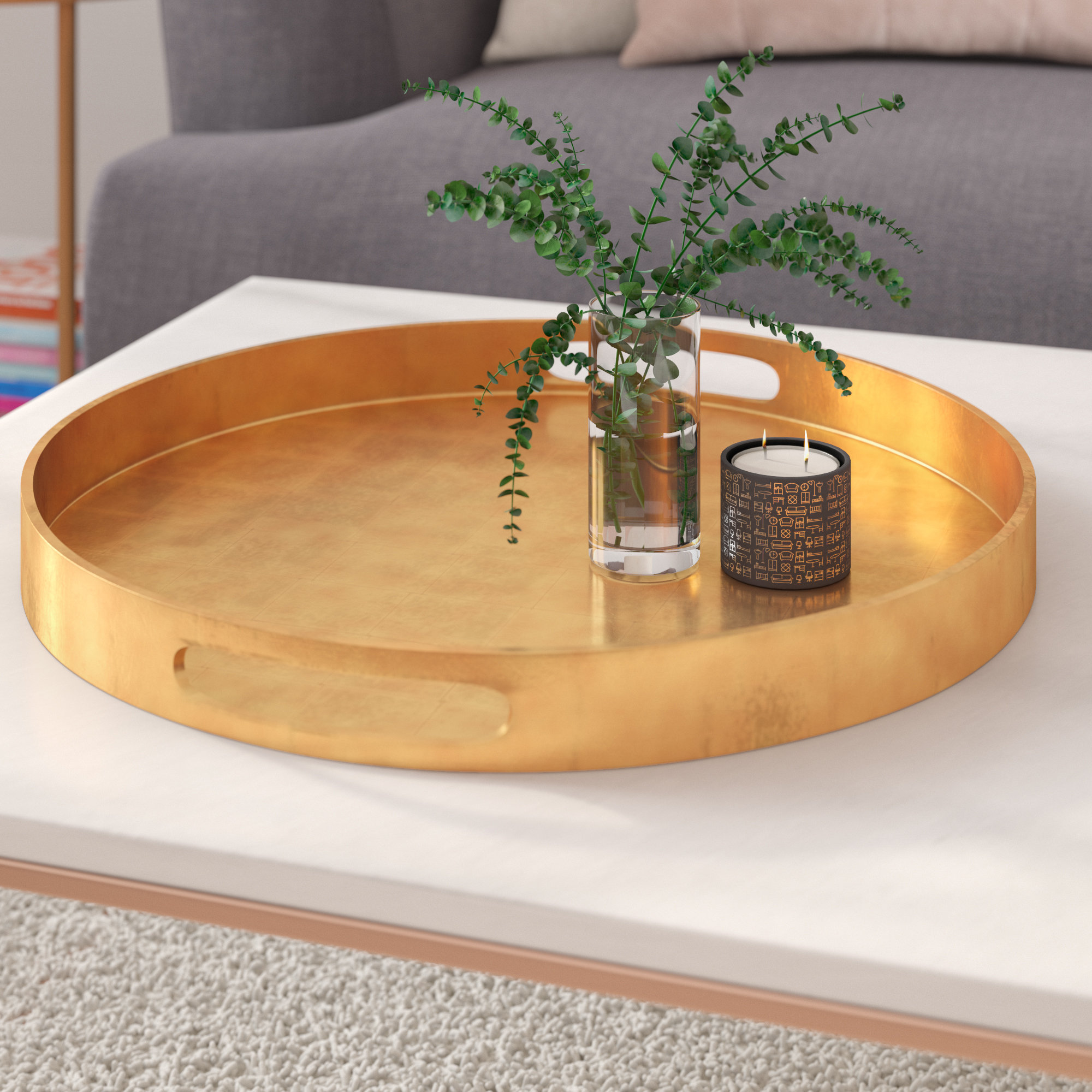Gold tray side table Clearance