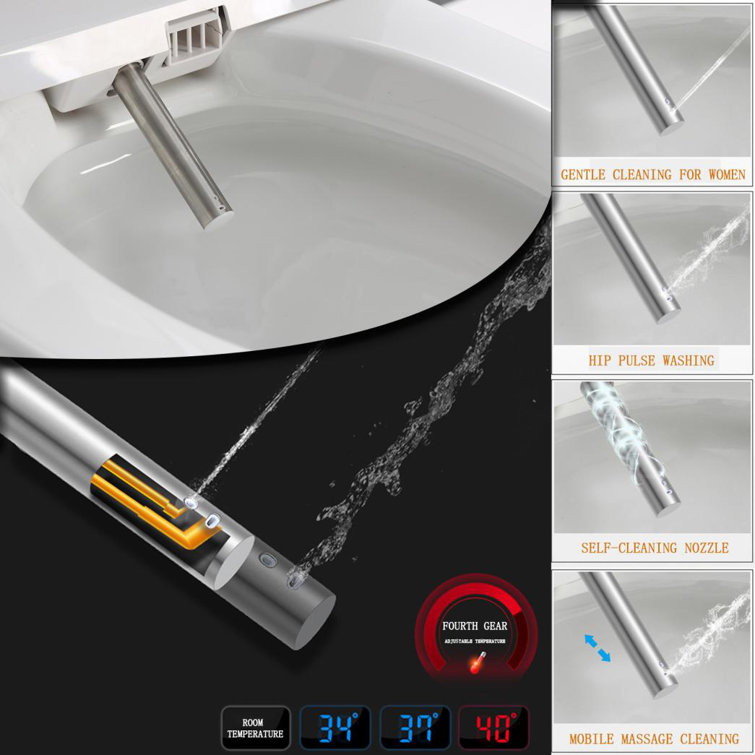 Vnbred Elongated One Piece Smart Toilet With Advance Bidet And Soft Closing Seat Wayfair