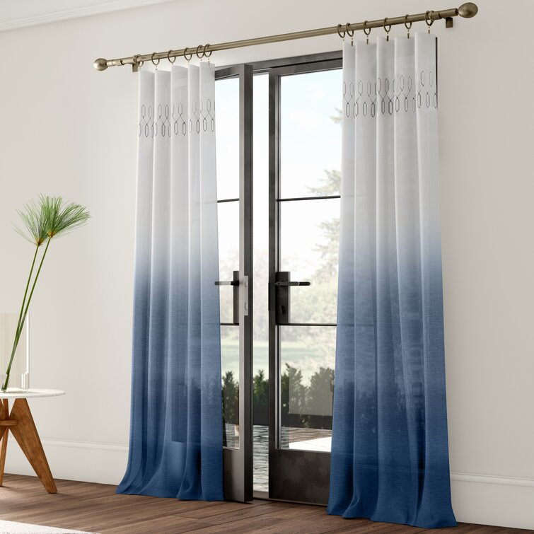 Mercer41 Cianah 100% Cotton Semi-Sheer Curtain Panel & Reviews | Wayfair