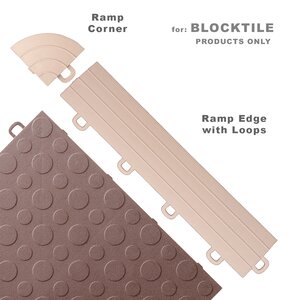 Interlocking Ramp Edges in Beige with Loops